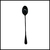 cucharita larga negra (1010C)