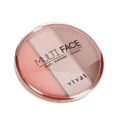 Paleta Multi Face 3 em 1 (Blush, Iluminador e Contorno) - Vivai na internet