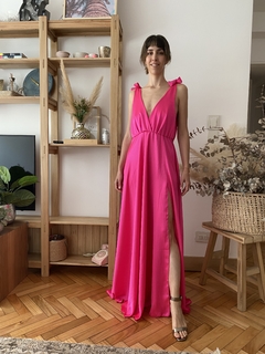 Vestido PAZ fucsia (seda gucci ) - tienda online