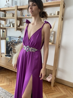 Vestido paz violeta (seda gucci)