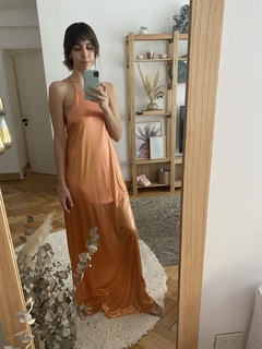 Vestido SARA largo (metalizado naranja) en internet