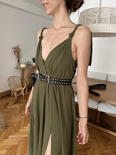 Vestido René verde militar (elastizada) - comprar online