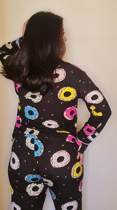 Pijama Donuts Black - comprar online