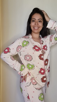 Pijama Donuts Creme