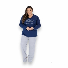 Pijama Canelado Plus Size - Tamilis Lingerie