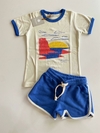 short azul retro