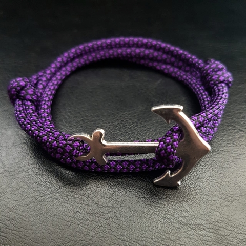 Incluye 1 pieza] - Pulsera paracord con ancla plata : Tikka Shop