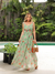 02842 - Vestido longo floral com laço nas alças