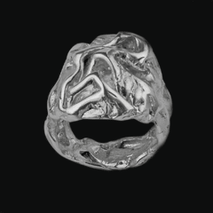 anillo pliegues de plata 925 redondo - comprar online