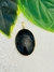 Dije oval grande de obsidiana