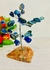 Árbol de ágata azul con base piedra