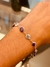 Pulsera de plata con circonia violeta y blanca