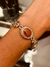 Pulsera de plata con jaspe rojo