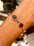 Pulsera de plata con 3 piedras naturales