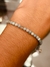 Pulsera de plata con amazonita facetada