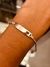 Pulsera de plata chapita para grabar con corazón