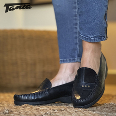 Mocasin Fresia Negro Tachas