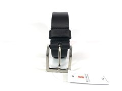 Cinturón de cuero negro Bianchi (7031)