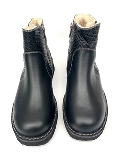 Bota de cuero con piel Madero (5004) - Calzados Miguel Angel - Zapatos de cuero