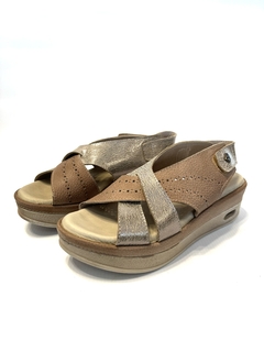 Sandalia de cuero combinada Keady (4101) - comprar online