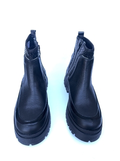 Bota de cuero combinada (1725) - Calzados Miguel Angel - Zapatos de cuero