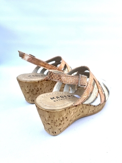 Sandalia de cuero metalizado Madero (781) - Calzados Miguel Angel - Zapatos de cuero