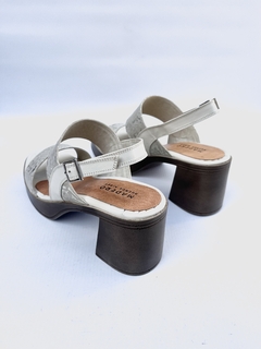 Sandalia de cuero metalizado Madero (1903) - Calzados Miguel Angel - Zapatos de cuero