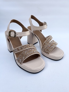 Sandalia de cuero con glitter Micadel (Reina) - comprar online