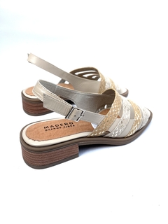 Sandalia de cuero combinada Madero (2100) - Calzados Miguel Angel - Zapatos de cuero