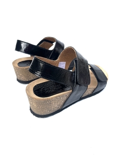 Sandalia de cuero combinada Fussbett (6417) - Calzados Miguel Angel - Zapatos de cuero