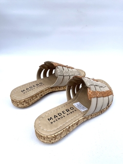 Chinela de cuero combinada Madero (209) - Calzados Miguel Angel - Zapatos de cuero