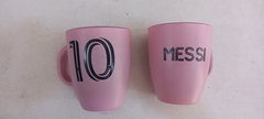 taza de vidrio de messi