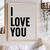 Cuadros de Frases y Palabras - INDIVIDUAL - I Love You - tienda online