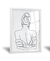 Cuadro para Living - INDIVIDUAL - Line Art - Silueta Mujer Espalda - comprar online