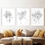 Cuadros para Living - TRIPTICO - Line Art - Cabezas c/Flores - comprar online