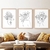 Cuadros para Living - TRIPTICO - Line Art - Cabezas c/Flores en internet