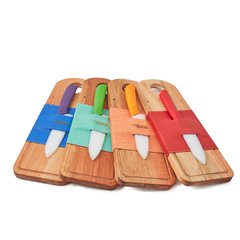 TABLA CON CUCHILLO DE CERAMICA COLORES