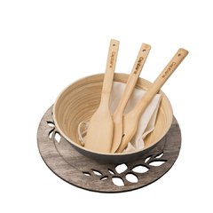 SET BOWL BAMBOO CON CUBIERTOS