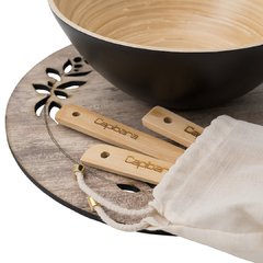 SET BOWL BAMBOO CON CUBIERTOS - Cadeau