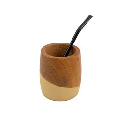 MATE MADERA BASE PINTADA - comprar online