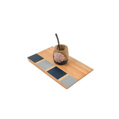 BANDEJA C/ MATE MADERA PINTADO NORDICO - Cadeau