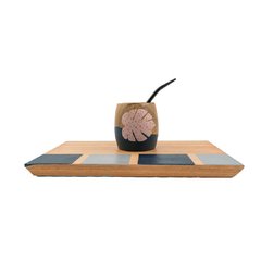 BANDEJA C/ MATE MADERA PINTADO NORDICO - comprar online