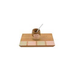 BANDEJA C/ MATE MADERA PINTADO NORDICO - comprar online