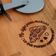 PIZZERA OCTOGONAL MEDIANA «NO DEJES PARA MAÑANA» - tienda online