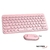 MINI COMBO INALAMBRICO NETMAK NM-KB850 SLIM ROSA