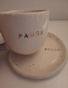 Juego Taza bombe + Plato "pausa"