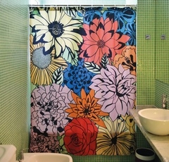 Cortina de baño modelo Flores