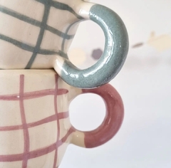 Tazas redondas con rayas - comprar online
