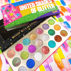 United Shades of Glitter - 21 Pressed Glitter Palette Rude Cosmetics