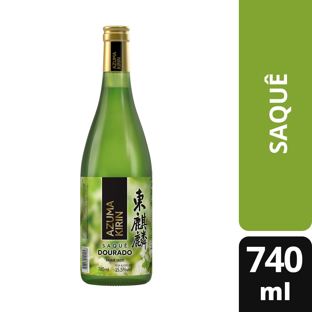 Saquê Azuma Dourado Sake Seco 740ml 12 Unidades